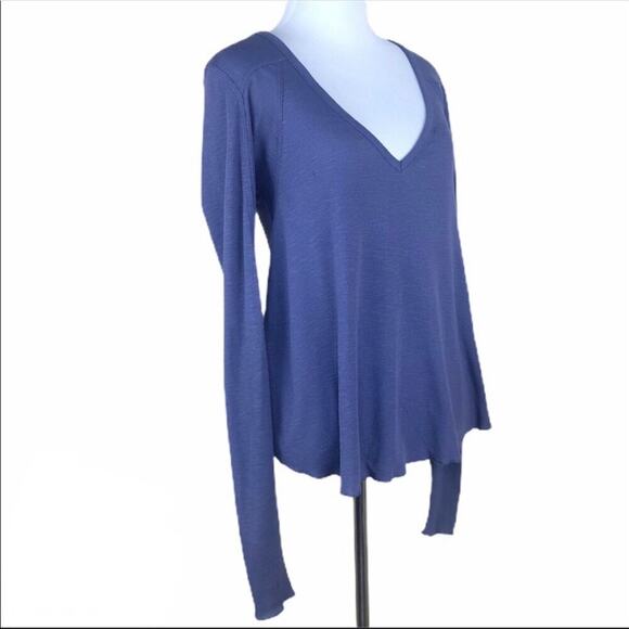 Free People Rock the Boat V neck Top in Purple - Picture 5 of 12